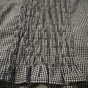 URBAN Romantics Black and White Checkered Crop Top